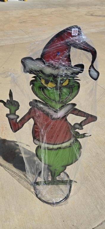 46" Grinch Metal Decor