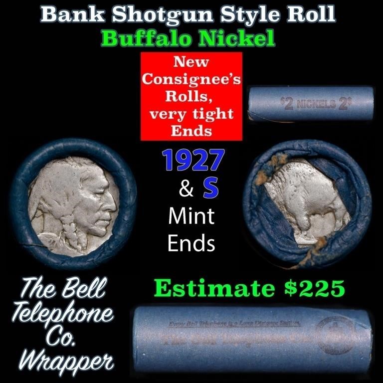 Buffalo Nickel Shotgun Roll in Old Bank Style 'Bel