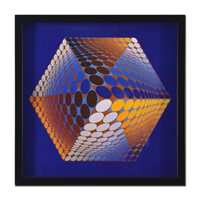 Victor Vasarely (1908-1997), "Tupa-3 (1972)" Frame