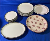 Denby Made In England Plates, Saucers And Platter