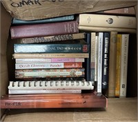 BOX OF BOOKS LOT OF RELIGIOUS ITEMS