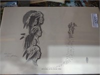 Native American side drawing