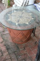 Outdoor Table with Glass Top