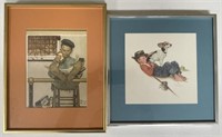 2 Framed Norman Rockwell Prints