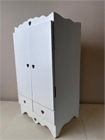 11" x 20" Small White Cabinet w/contents