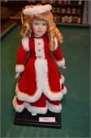 Christmas Dress Porcelain Doll