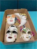 Porcelain Masks - set of 4