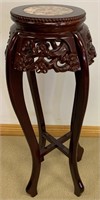 EXCELLENT MAHOGANY MARBLE TOP FERN STAND