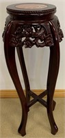 EXCELLENT MAHOGANY MARBLE TOP FERN STAND