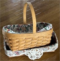 (2) Longaberger Lined Baskets