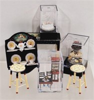 Miniature Doll House table and stools