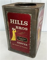 Large Vintage Hills Bros Coffee 20lb Tin Can