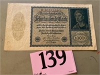 GERMAN 10000 MARK 1922 BANKNOTE