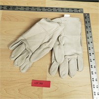 Heavy Duty Cattle hide Gloves Size 4,White.