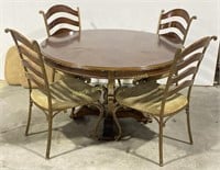 Iron & Wood Table & Chair Set