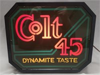 Colt 45 Light Up Advertising Sign