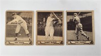 3) 1940 GUM INC. PLAY BALL CARDS