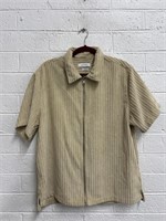 Urban Outfitters Corduroy Short Sleeve Zip Shirt L