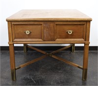 Vintage Mid Century Burled Side table
