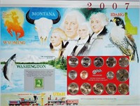 2007 P&D   US Mint sets in display