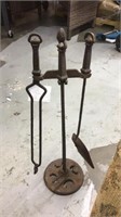 Antique fire place utensils