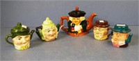 Four various Artone miniature ceramic teapots