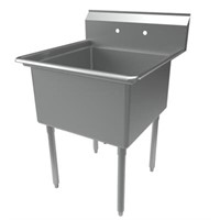 STAINLESS STEEL 1 COMPARTMENT SINK W/ 24X24X14D