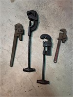 Pipe Wrench & Cut-off Tool Lot