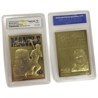 1996 Bleachers 23k Gold Mickey Mantle Gm 10