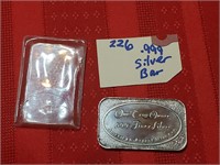 1 oz fine silver bar American Argent Mint .999