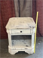 Vintage Distressed End Table Night Stand