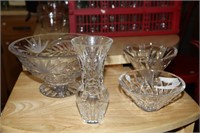 Waterford Vase, Bowl and Candy Dish and a Mikasa