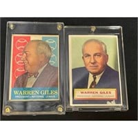 1956/1959 Topps Warren Giles President Cards
