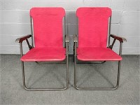 2x The Bid Metal Frame Folding Chairs