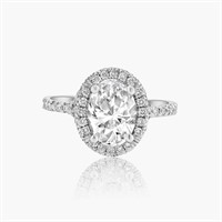 14K WHITE GOLD 4.00CT WHITE DIAMOND RING