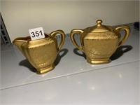 WHEELING GOLD CREAMER/SUGAR