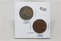 1905 and 1906 Indian Head Cents