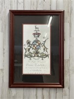 Framed Townshend Crest