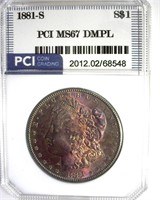 1881-S Morgan MS67 DMPL LISTS $11500