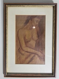 Clark Walker Framed drawing of a lady