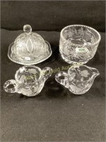 Vintage Crystal Cut Glass Dishes
