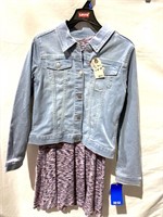 Levis Girls 2 Piece Dress And Denim Jacket L 10