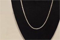 Sterling Rope Chain Necklace  18.21g