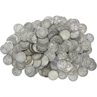 155 Walking Liberty Half Dollars- 90% Silver