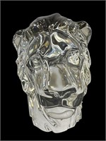 Lg Baccarat France Crystal Lion Head