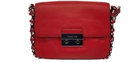 MK Red Leather Half-Flap Small Purse