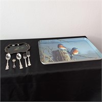 SERVING TRAYS AND FLATWARE