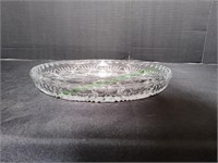 11" Lead Crystal Tray Serving Plate