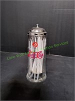 Pepsi-Cola Glass Straw Holder