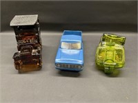 3 vintage Avon Car & Truck  Bottles 5"-7"